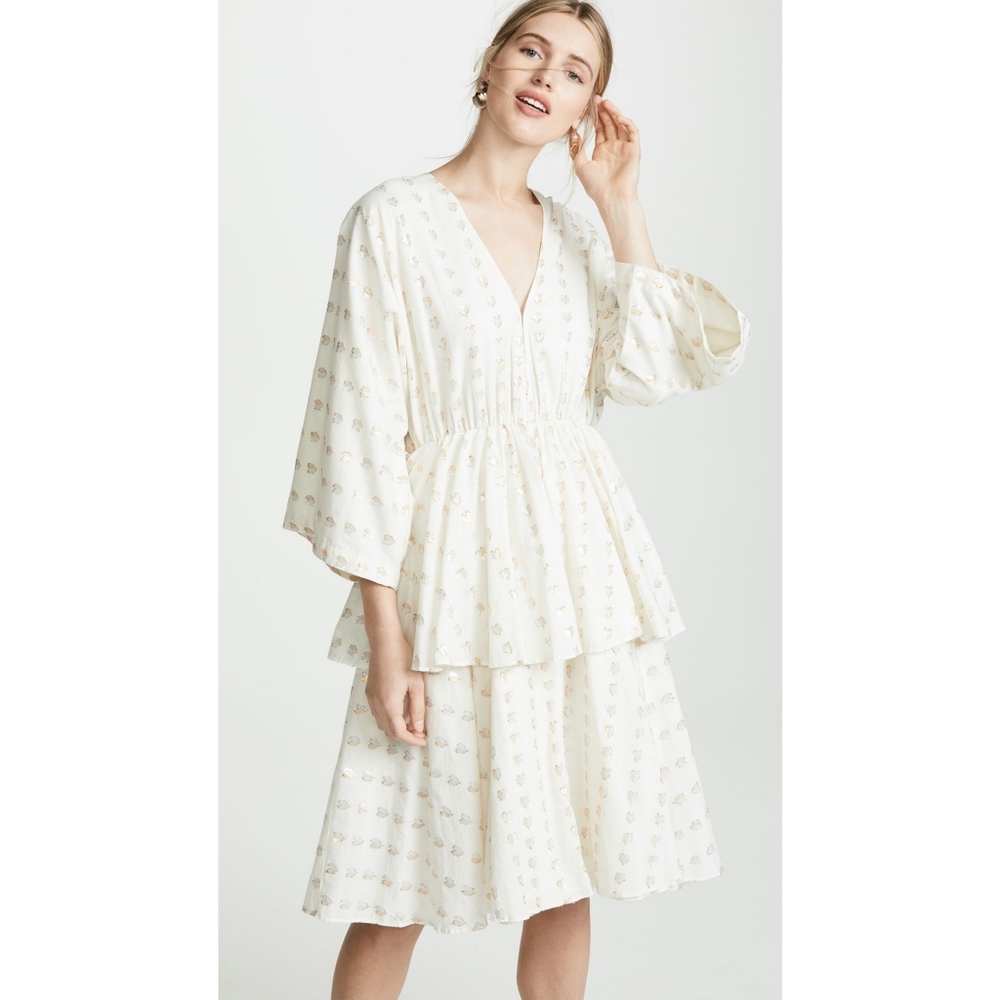 Rhode Resort Heart Belle Dress Ivory Size S
